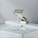 Modern black & brushed gold waterfall basin faucet bathroom mixer