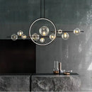 Modern black bubble glass chandelier dining room pendant light