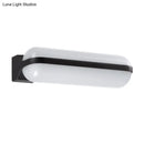DecorBites™ Modern Black Acrylic Wall Sconce with Flush Capsule Design and Half-Bulb Mounting