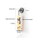 Modern black carbon steel led wall lamp with alabaster bedroom shade