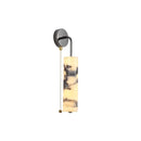 Modern black carbon steel led wall lamp with alabaster bedroom shade