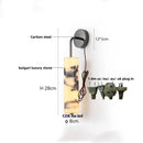 Modern black carbon steel led wall lamp with alabaster bedroom shade