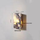 Modern black carbon steel led wall lamp with alabaster bedroom shade