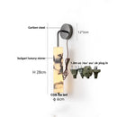 Modern black carbon steel led wall lamp with alabaster bedroom shade