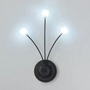 Modern black cast iron double globe wall sconce living room light
