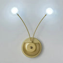 Modern black cast iron double globe wall sconce living room light