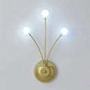 Modern black cast iron double globe wall sconce living room light