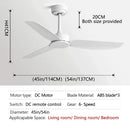 Modern black ceiling fan with remote control for commercial living room