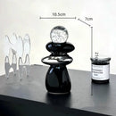 Modern black ceramic decorative crystal ball statue living room decor