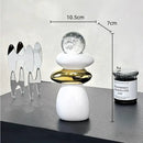 Modern black ceramic decorative crystal ball statue living room decor