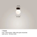 Modern black chandelier gold frosted glass globe living room light