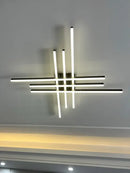 Modern black chandelier led ceiling lamp for living room