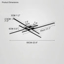 Modern black chandelier led ceiling lamp for living room