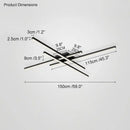Modern black chandelier led ceiling lamp for living room