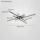 Modern black chandelier led ceiling lamp for living room