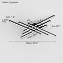 Modern black chandelier led ceiling lamp for living room