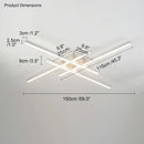Modern black chandelier led ceiling lamp for living room