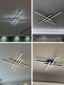 Modern black chandelier led ceiling lamp for living room