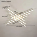 Modern black chandelier led ceiling lamp for living room