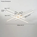 Modern black chandelier led ceiling lamp for living room