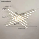 Modern black chandelier led ceiling lamp for living room