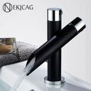 Modern black & chrome basin faucet bathroom water saving mixer
