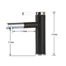 Modern black & chrome brass bathroom faucet vessel sink mixer