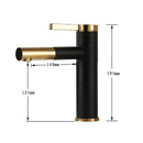 Modern black & chrome brass bathroom faucet vessel sink mixer