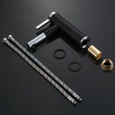 Modern black & chrome brass bathroom faucet vessel sink mixer