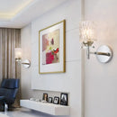 Modern black & chrome dimpled glass cylinder wall sconce bedroom light