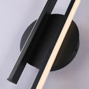 Modern black & chrome led strip wall light for bedroom