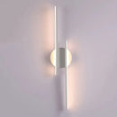 Modern black & chrome led strip wall light for bedroom