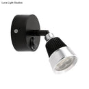 Modern black & chrome smd light wall light – bedroom rotatable sconce