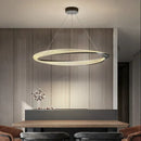 Modern black circle chrome chandelier living room led pendant light