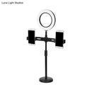 DecorBites™ Modern LED Makeup Lamp with USB Port - Black Metal Circle Shape