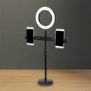 DecorBites™ Modern LED Makeup Lamp with USB Port - Black Metal Circle Shape