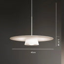 Modern black circular coffee shop pendant light with frosted glass shade for dining room
