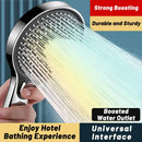 Modern black circular high pressure shower head bathroom three modes