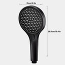 Modern black circular high pressure shower head bathroom three modes