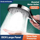 Modern black circular high pressure shower head bathroom three modes