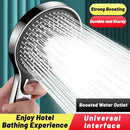 Modern black circular high pressure shower head bathroom three modes