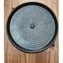 Modern black circular korean grill pan kitchen bbq tray