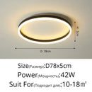 Modern black circular led ceiling light for living room decor