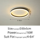 Modern black circular led ceiling light for living room decor