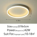 Modern black circular led ceiling light for living room decor