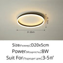 Modern black circular led ceiling light for living room decor