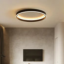 Modern black circular led ceiling light for living room decor