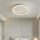 Modern black circular led ceiling light for living room decor