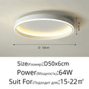 Modern black circular led ceiling light for living room decor