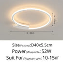 Modern black circular led indoor ceiling lamp for living room